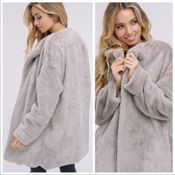 Kala Vella Jackets & Blazers - Minky Glam Faux Fur Jacket